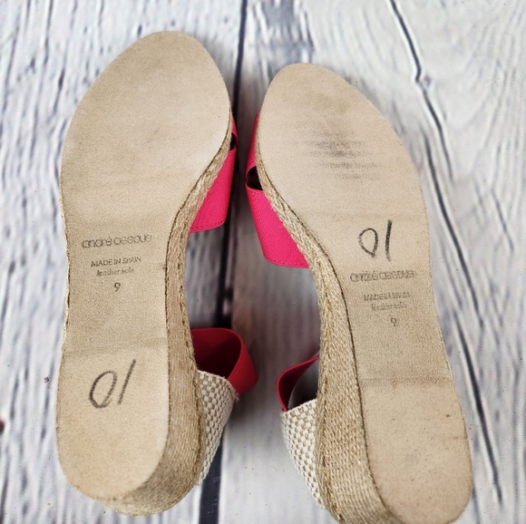 Andre Assous Pink Wedge Espadrilles - Picture 8 of 8